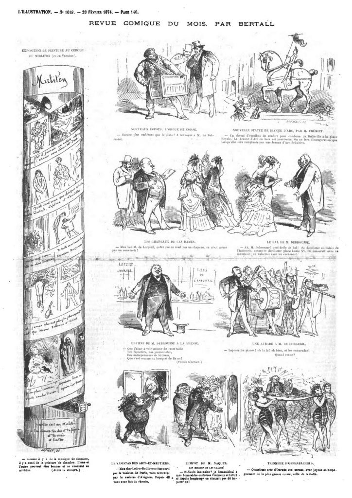 Revue comique du mois, par Bertall (10 sujets) 1874