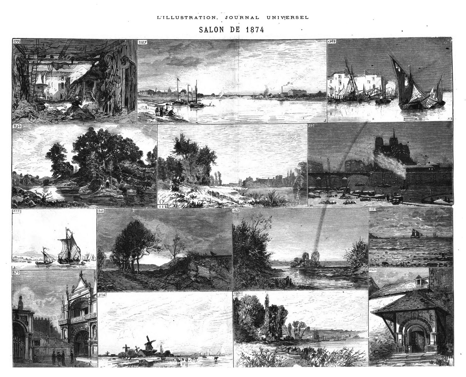 Choix de paysages; (gravure 1874)