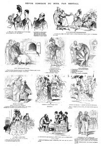 Revue comique du mois, par Bertall ( 11 sujets). (gravure 1874)