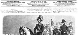 L’illustration journal universel n° 1093. Le général de Meza, général en chef de l’armée danoise, et son état-major.