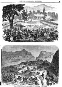 Guerre du Mexique : Défense de l’église et du cimetière de Saint-Nicolas contre les guerilleros; défaite des guerilleros devant Saint-Nicolas.