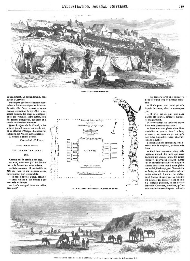 Insurrection en Algérie (7 gravures). 1864