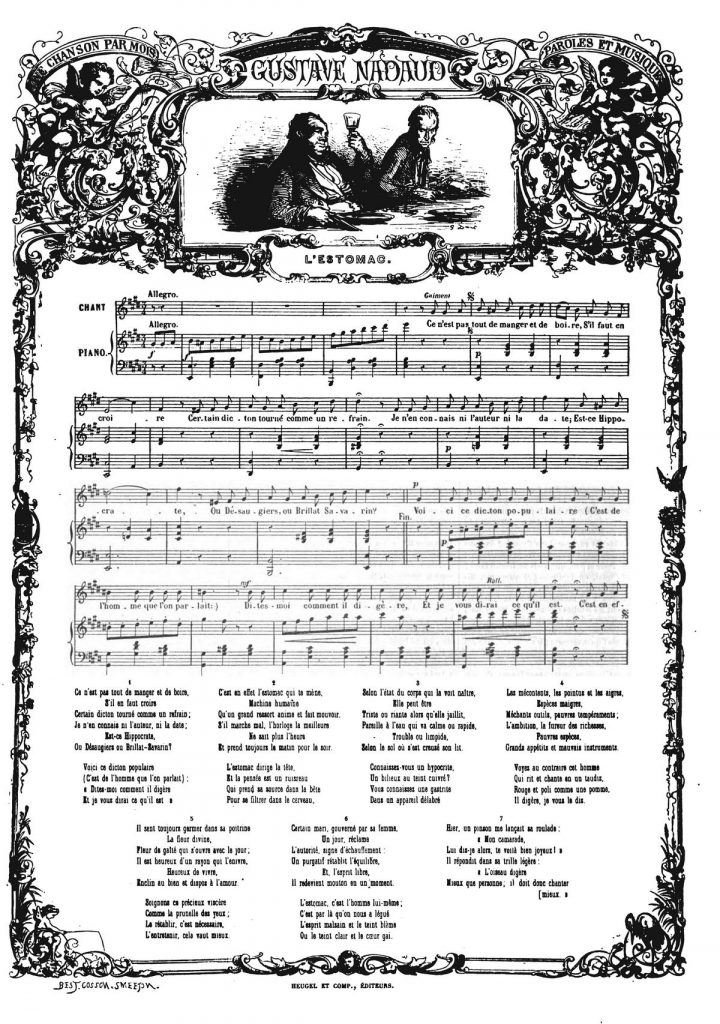 L’estomac, paroles et musique de M. Gustave Nadaud.