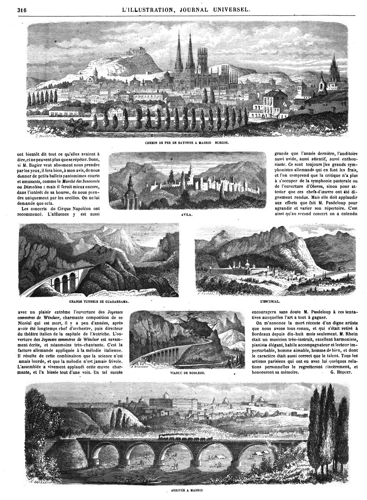 Le chemin de fer dans les Pyrénées (6 gravures)