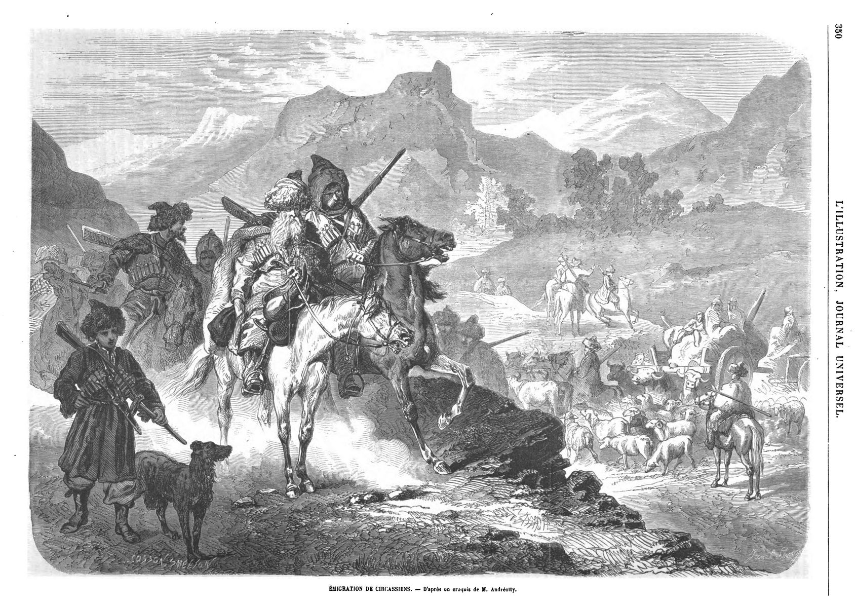 Emigration de Circassiens. 1864