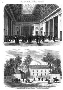 La salle des Pas-Perdus; — Vue extérieure du Pénitencier. Gravures 1870