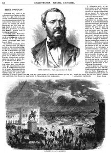 Nestor Roqueplan. Gravure, dessin 1870 - La tempête du 18 avril 1870, à Lisbonne. Gravure, dessin 1870