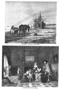 Marine, par M. Le Fèvre Deumier; Dessins 1870 — Le retour de nourrice, tableau dj M. Plassan; Dessins 1870