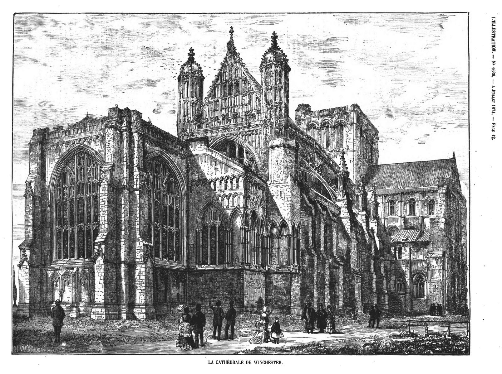 La cathédrale de Winchester. 1874