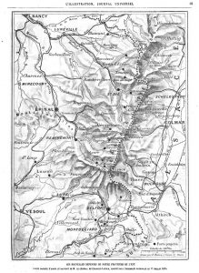 Les nouvelles défenses de notre frontière de l’Est : carte dressée d’après le rapport de M. le général de Chabaud-Latour, adopté par l’Assemblée nationale le 17 juillet 1871.