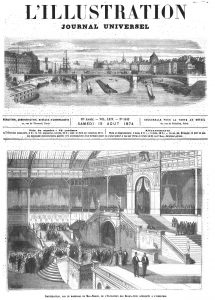 Inauguration, par le maréchal de Mac-Mahon, de l’Exposition des Beaux-Arts appliqués à l’industrie.(gravure 1874)