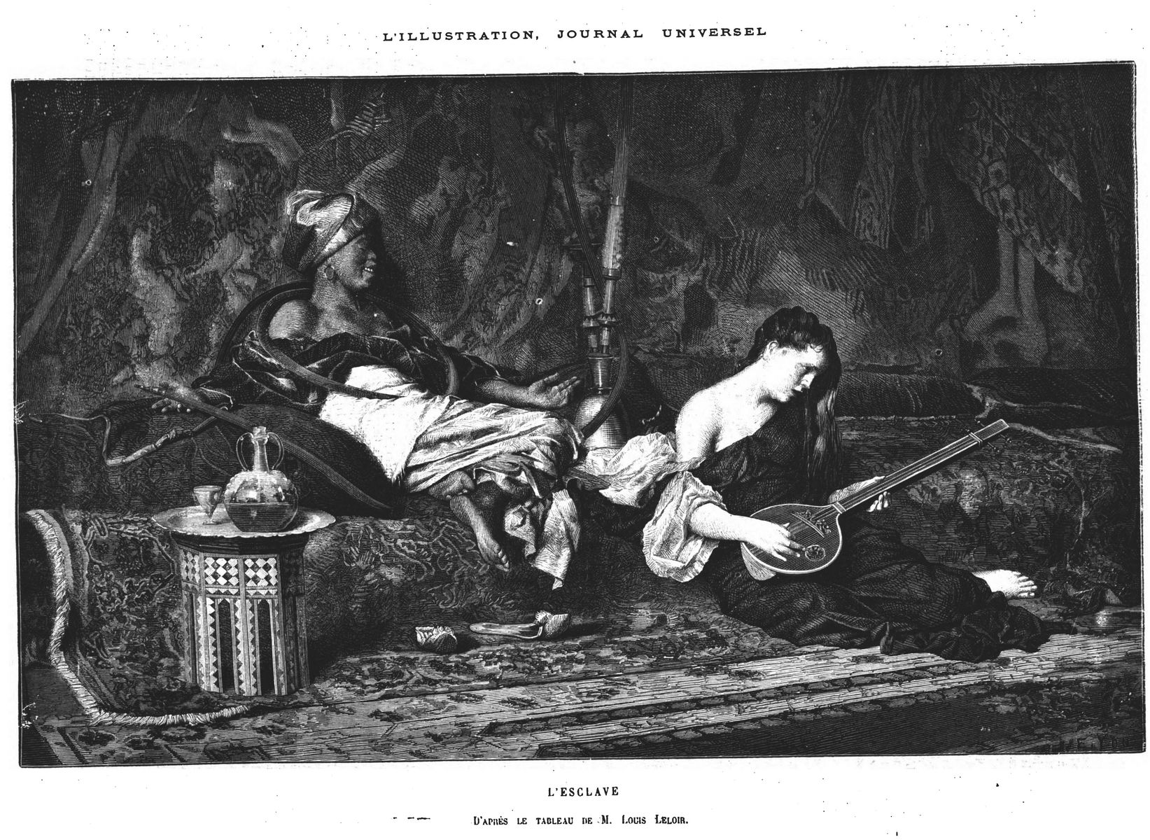 L’Esclave, d’après le tableau de M. Louis Leloir;(gravure 1874)