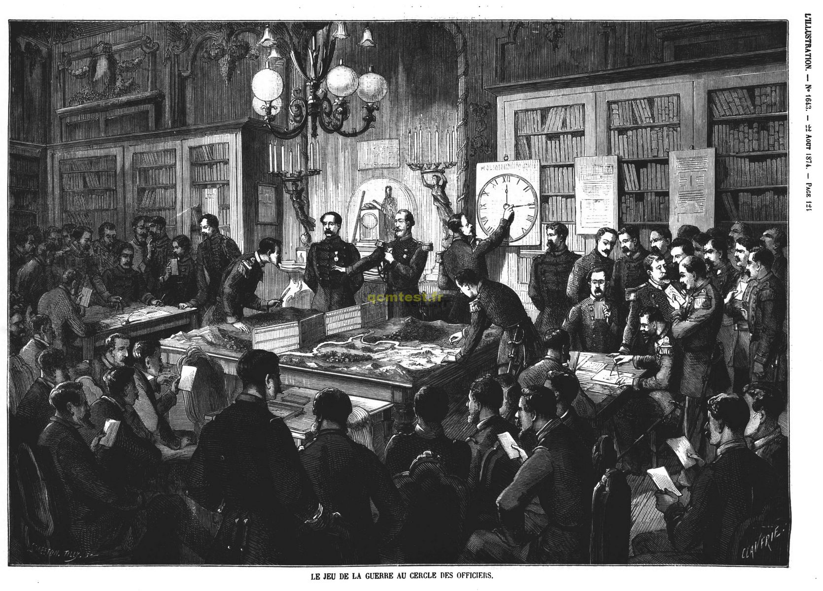 Le jeu de la guerre au cercle des officiers. 1874