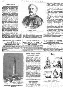 Le général Verspyck, ex-commandant en second de l’expédition hollandaise d’Atchin. Gravure 1874 — Le nouveau phare Sainte-Marie, république Orientale de l’Uruguay. Gravure 1874