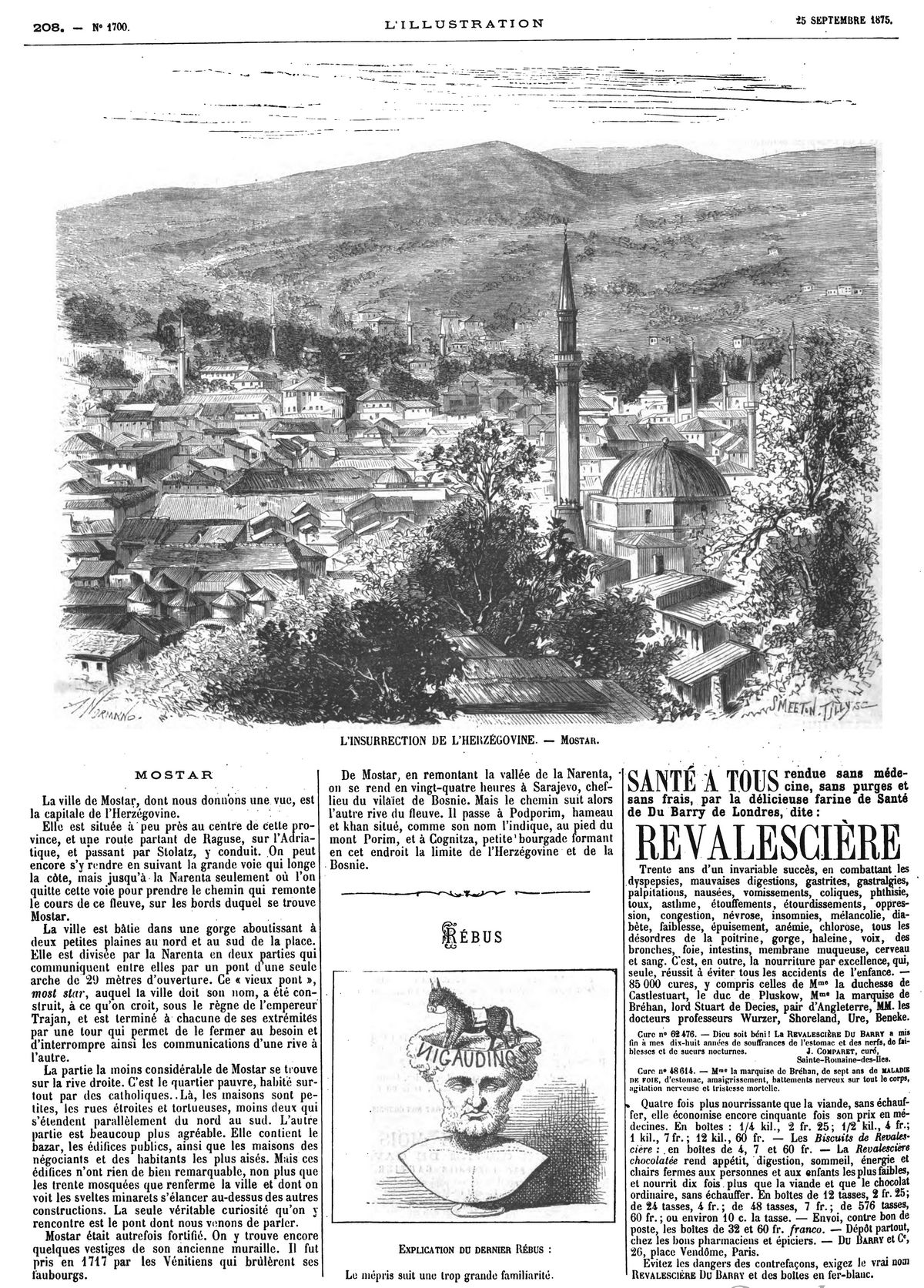 L’insurrection de l’Herzégovine: Mostar. 1875