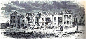 Les environs de Paris après le siège : maisons avoisinant les batteries prussiennes du plateau de Chàtillon.