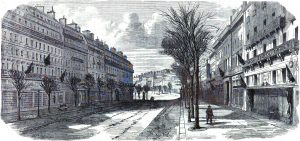 Paris pendant le séjour des Prussiens : aspect du boulevard Montmartre.