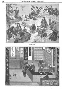 PHARMACIE CHINOISE DONNANT SUR LA RUE - Gravures extrates des Mémoires sur la Chine, de M. d'Escayrac de Lauture.