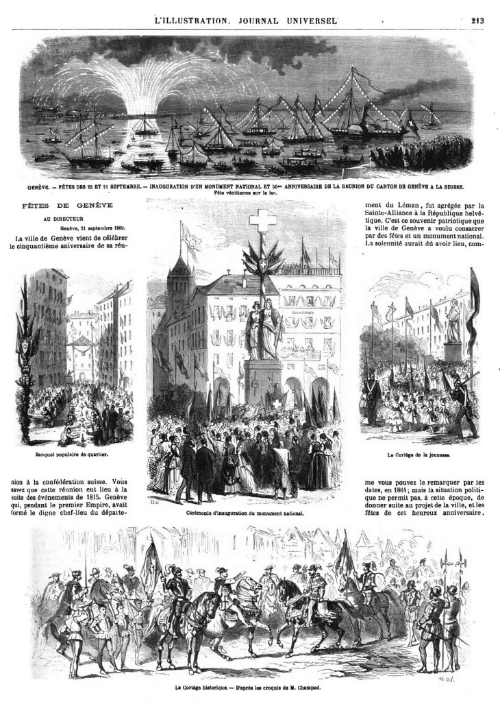 Genève : Fête des 20 et 21 septembre 1869