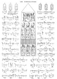 Les hiéroglyphes égyptiens 1869