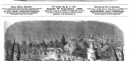 L’ILLUSTRATION JOURNAL UNIVERSEL N° 1387. Hambourg : Vue générale de l’Exposition internationale d’horticulture. 1869
