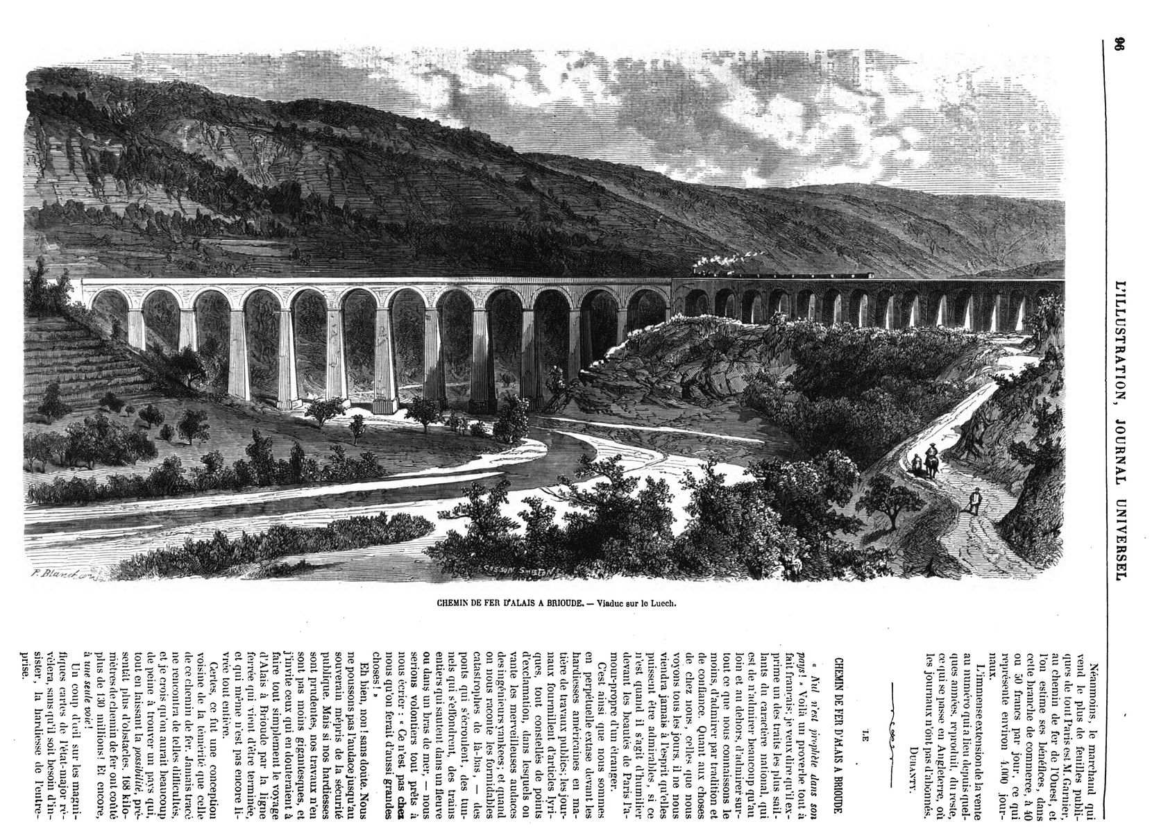 Chemin de fer d’Alais à Brioude 1870