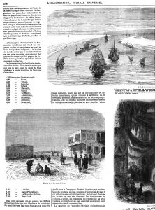 Le Canal maritime de Suez : Embouchure du canal maritime, à Suez 1869