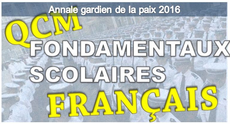 Annales Concours Gardien De La Paix Pdf